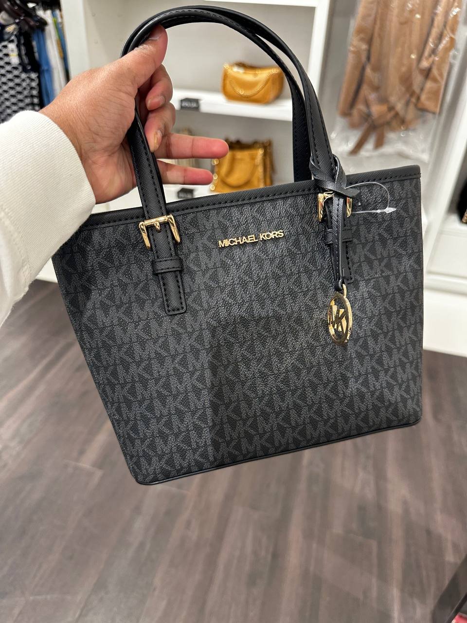 Michael Kors XS Carryall in Signature Black/Gold