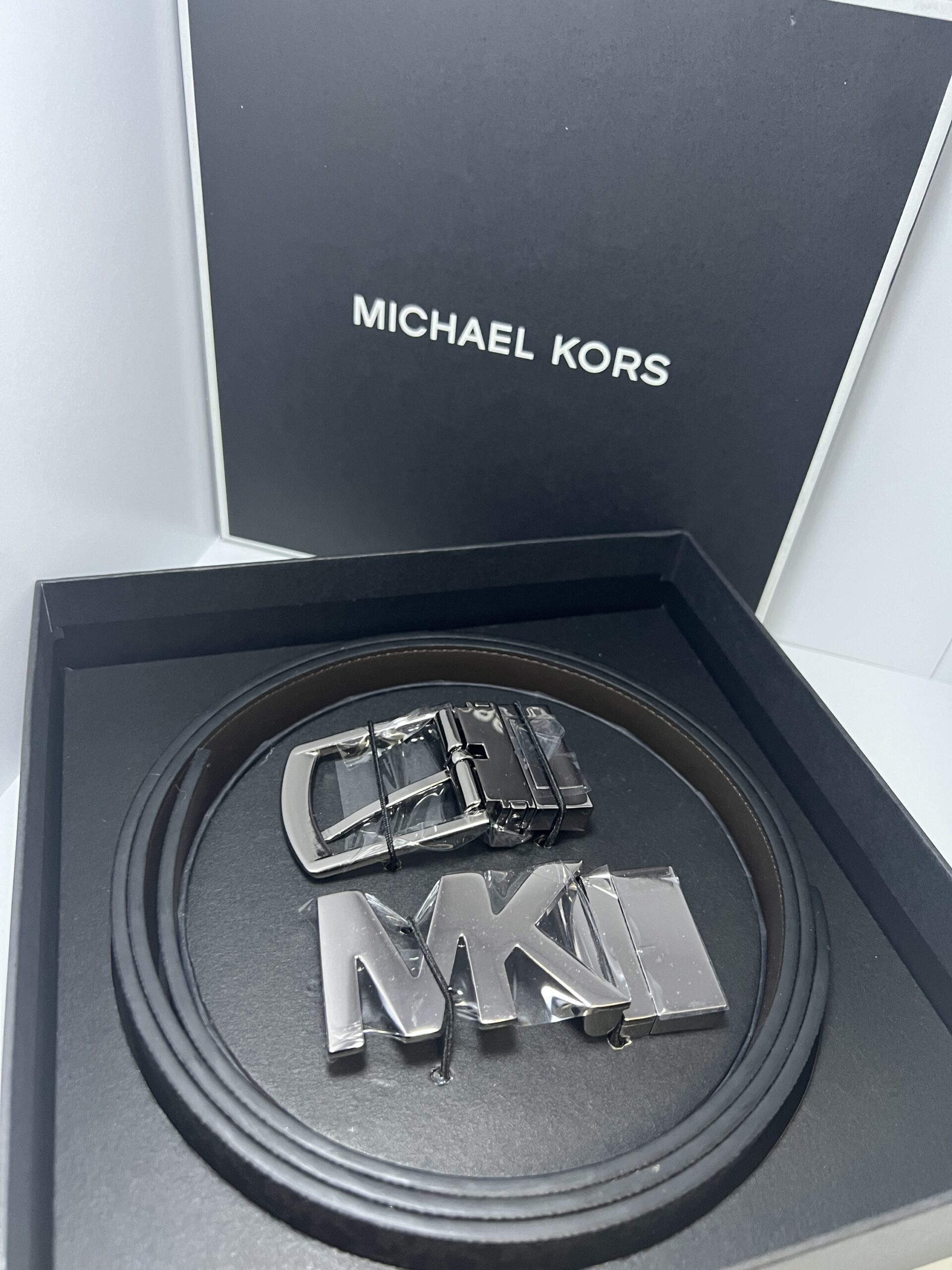 Michael Kors Box 4 in 1 Men Reversible Belt Black