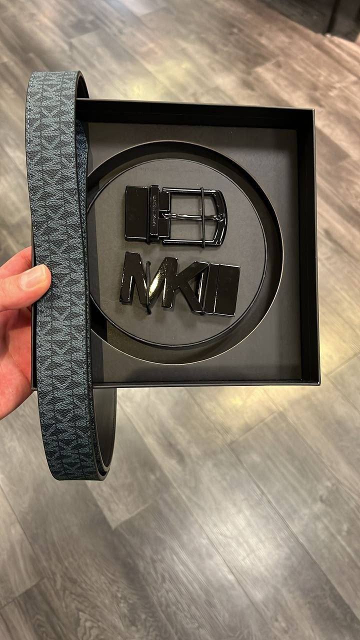 Michael Kors Men Box Belt Blue