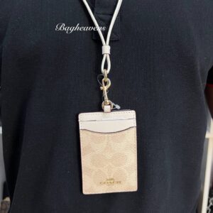 Coach Lanyard Signature Sand