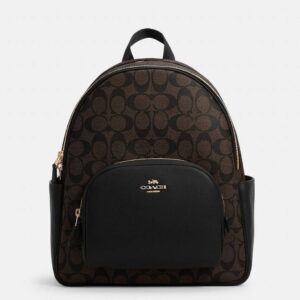 Coach Court Backpack Signature Brown