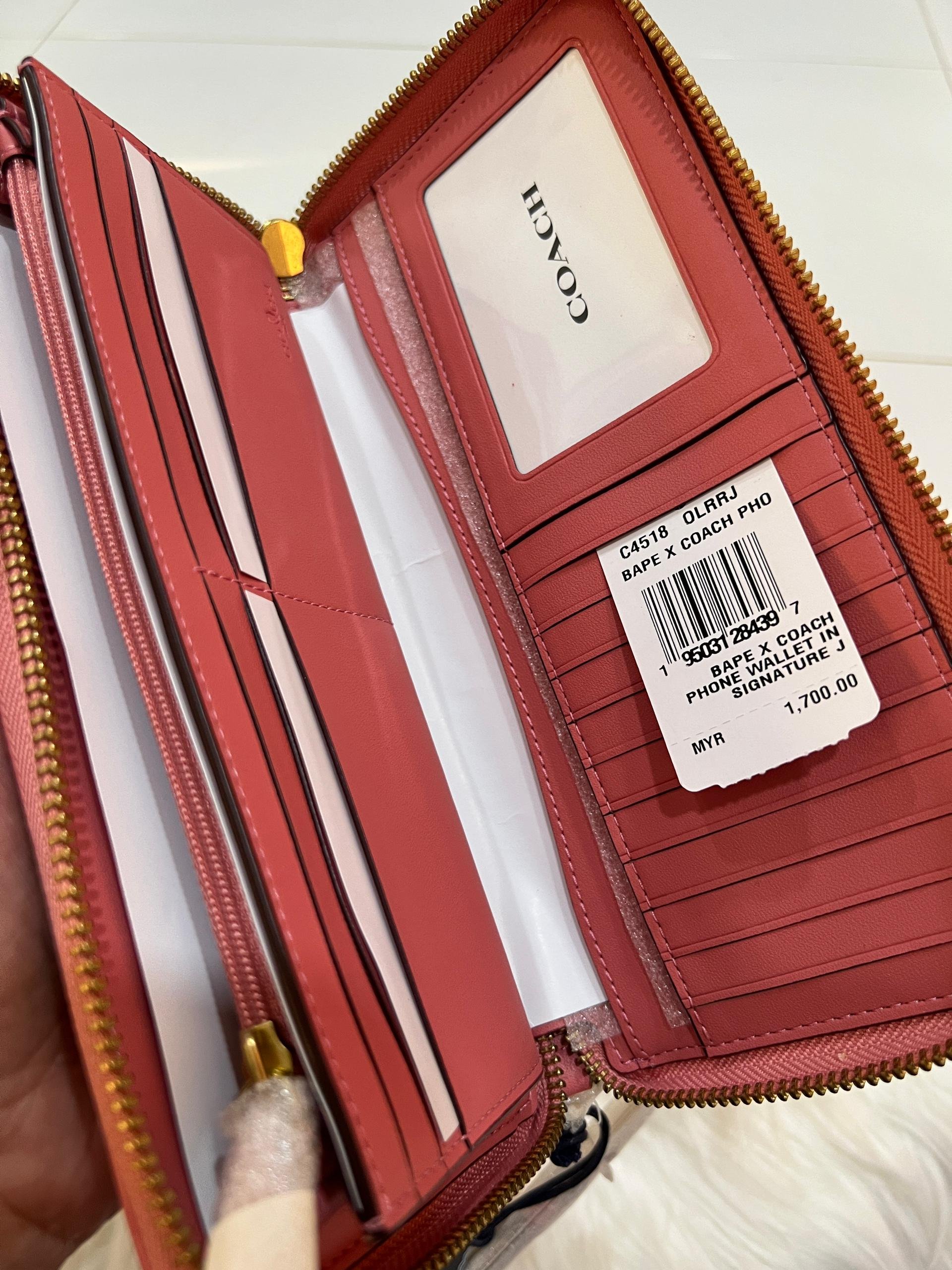 Coach X BAPE Long Phone Wallet in Pink - Image 3