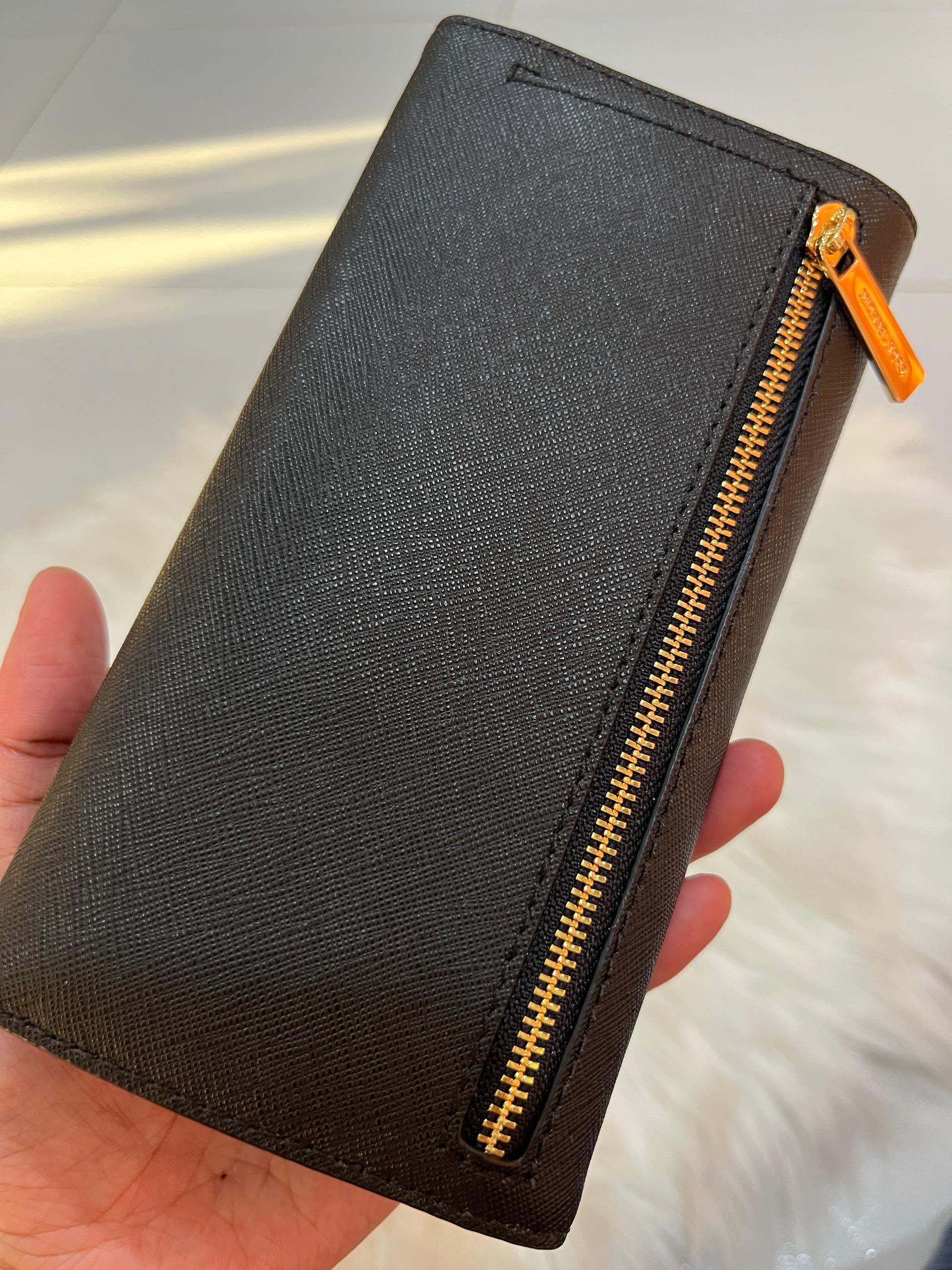 MK Long Trifold Wallet in Black - Image 2