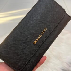 MK Long Trifold Wallet in Black
