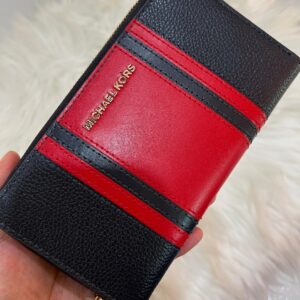 MK Phone Wallet in Navy/Red