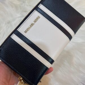 MK Phone Wallet in Navy/White