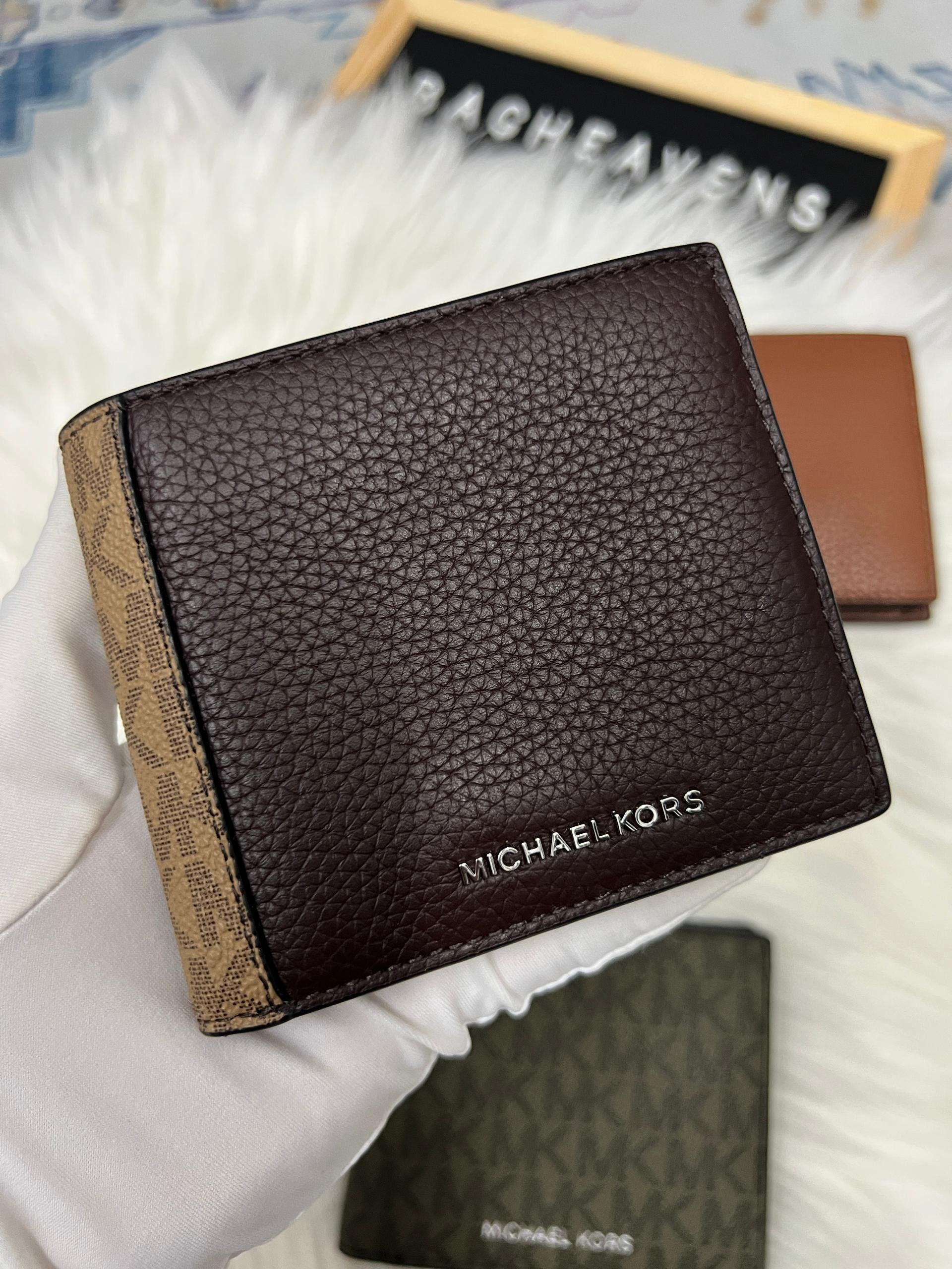 MK Men Wallet in Brown Hemp