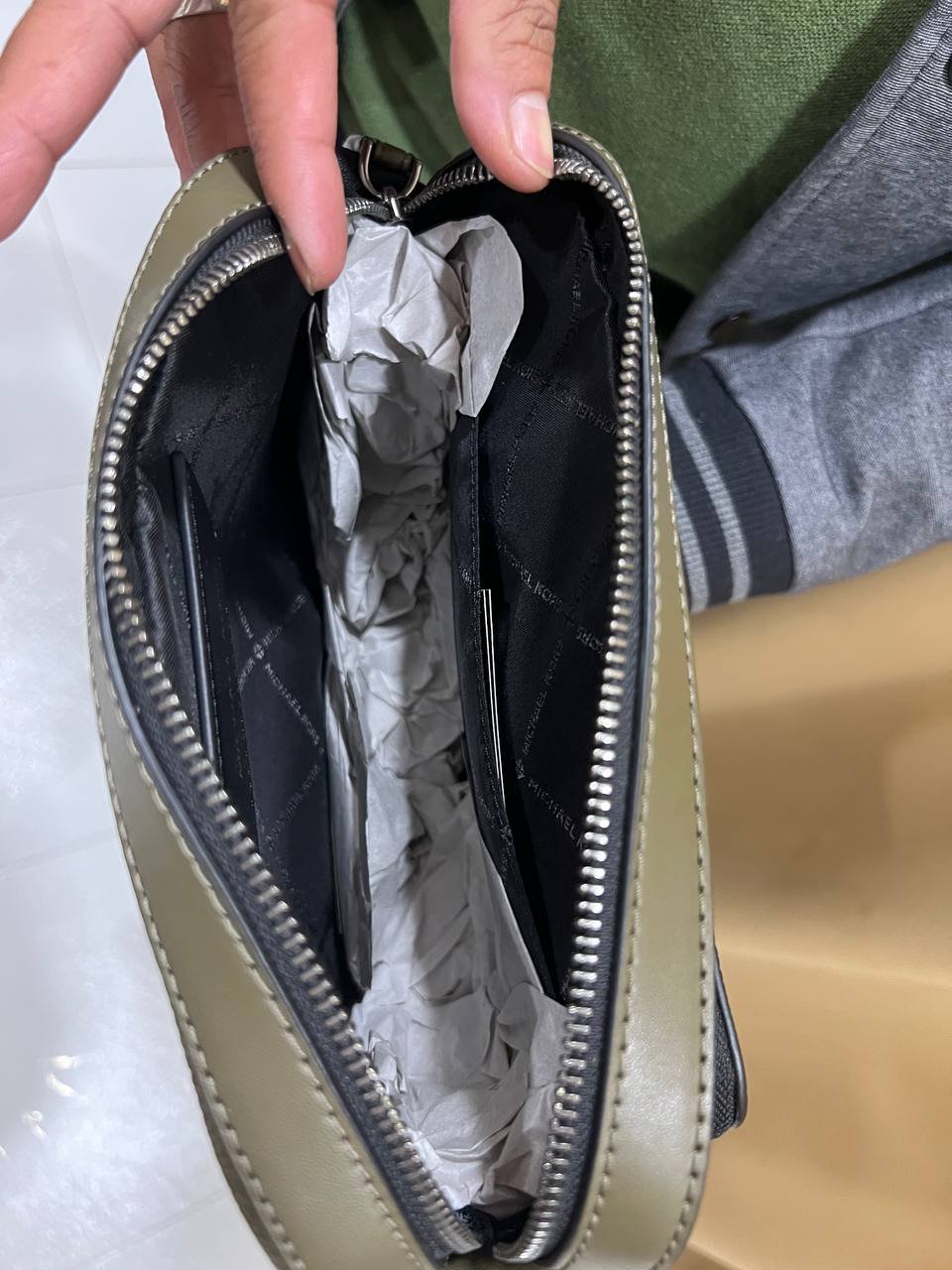 MK Cooper Men Crossbody in Olive - Image 2