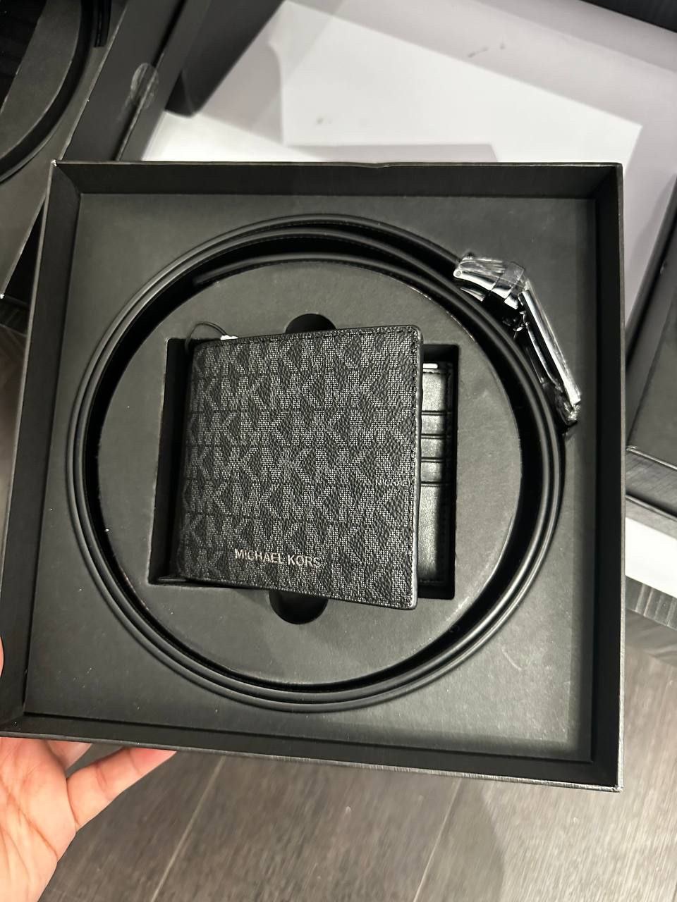MK Gift Box Men Belt and Wallet